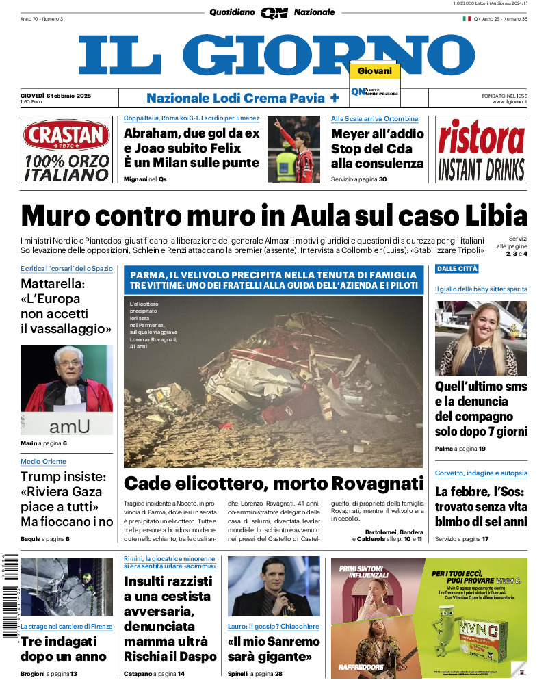 Prima-pagina-il giorno-edizione-di-oggi-20250206